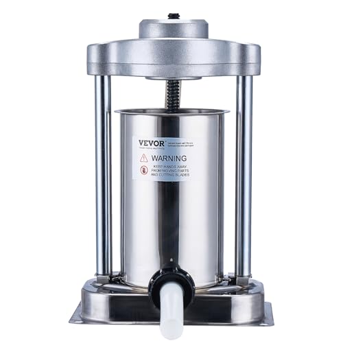 VEVOR Manual Sausage Stuffer, 7L Vertical Meat Machine, 304 Stainless Steel E790955