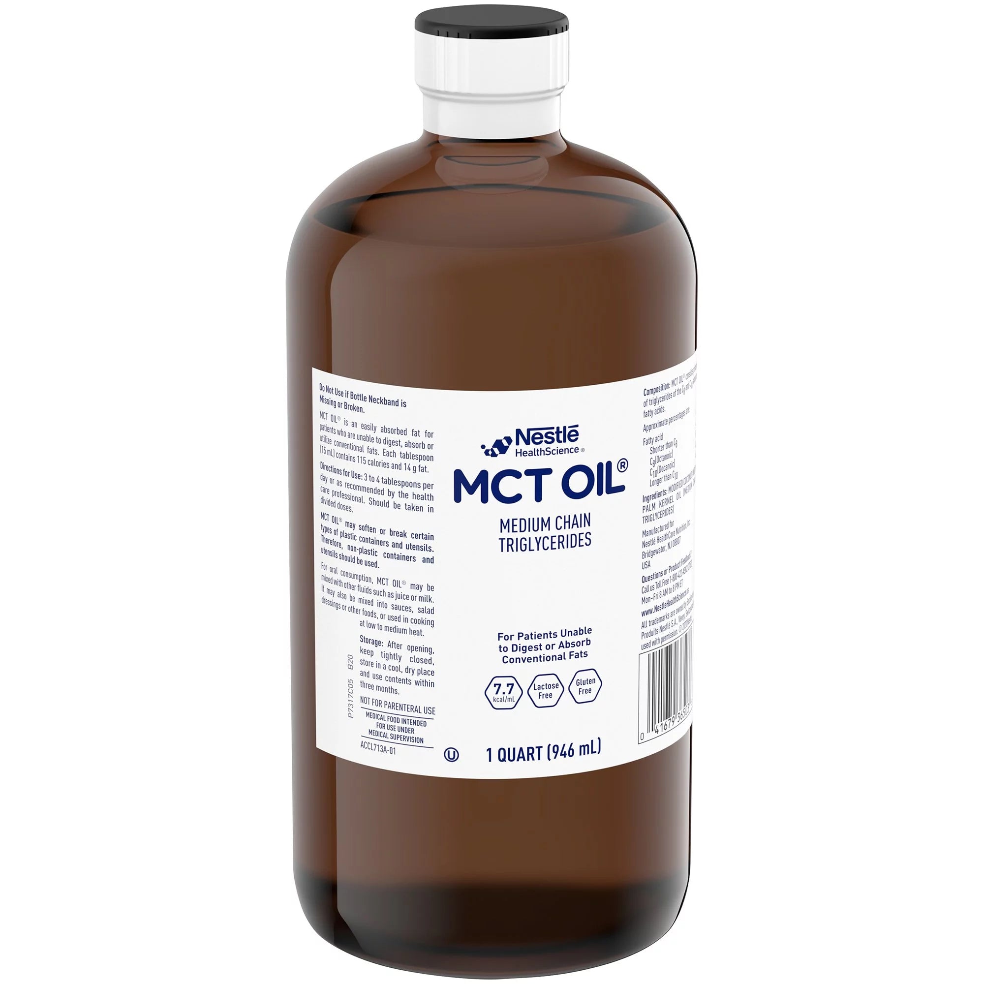 Nestle MCT Oil Oral Supplement Unflavored 32 oz Bottle 6 Ct R65389