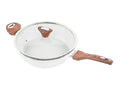 Phantom Chef 11" Deep Frypan 5 Qt Wok | Aluminum Body Non-Stick Ceramic Coating | With Soft Touch Stay Cool Handle | Dishwasher Safe | Non-Toxic PFOA & PTFE Free (Navy)