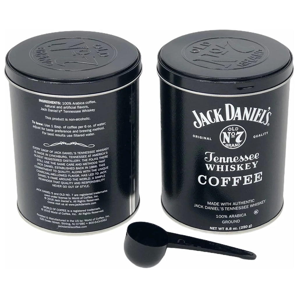 Jack Daniels Coffee Medium Roast Ground, 100% Arabica, 2-Pack with Spoon L9875