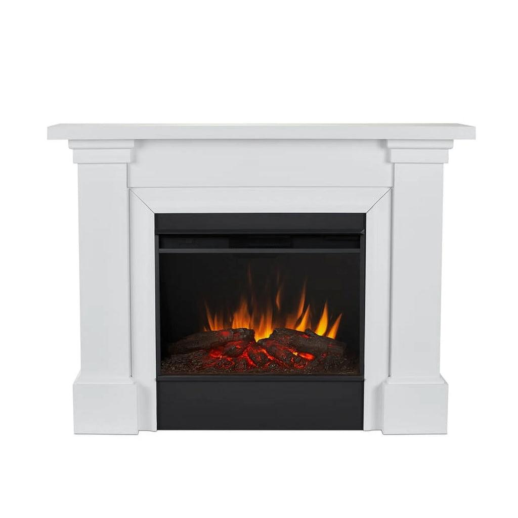 Real Flame Manus 64" Electric Fireplace in White V3538