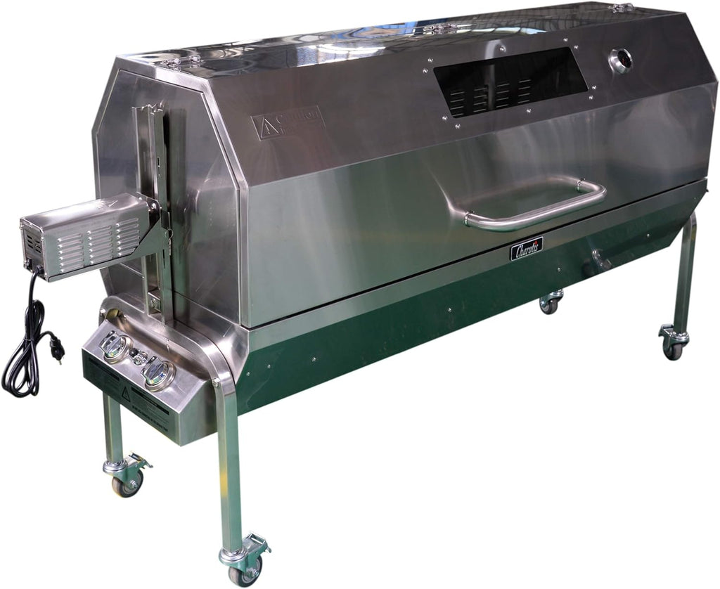 62" Propane Spit Roaster, 50W Motor, 100$ Stainless Steel BBQ rotisserie for Whole Pig, Lamb, Goat - Model SSG1-XL