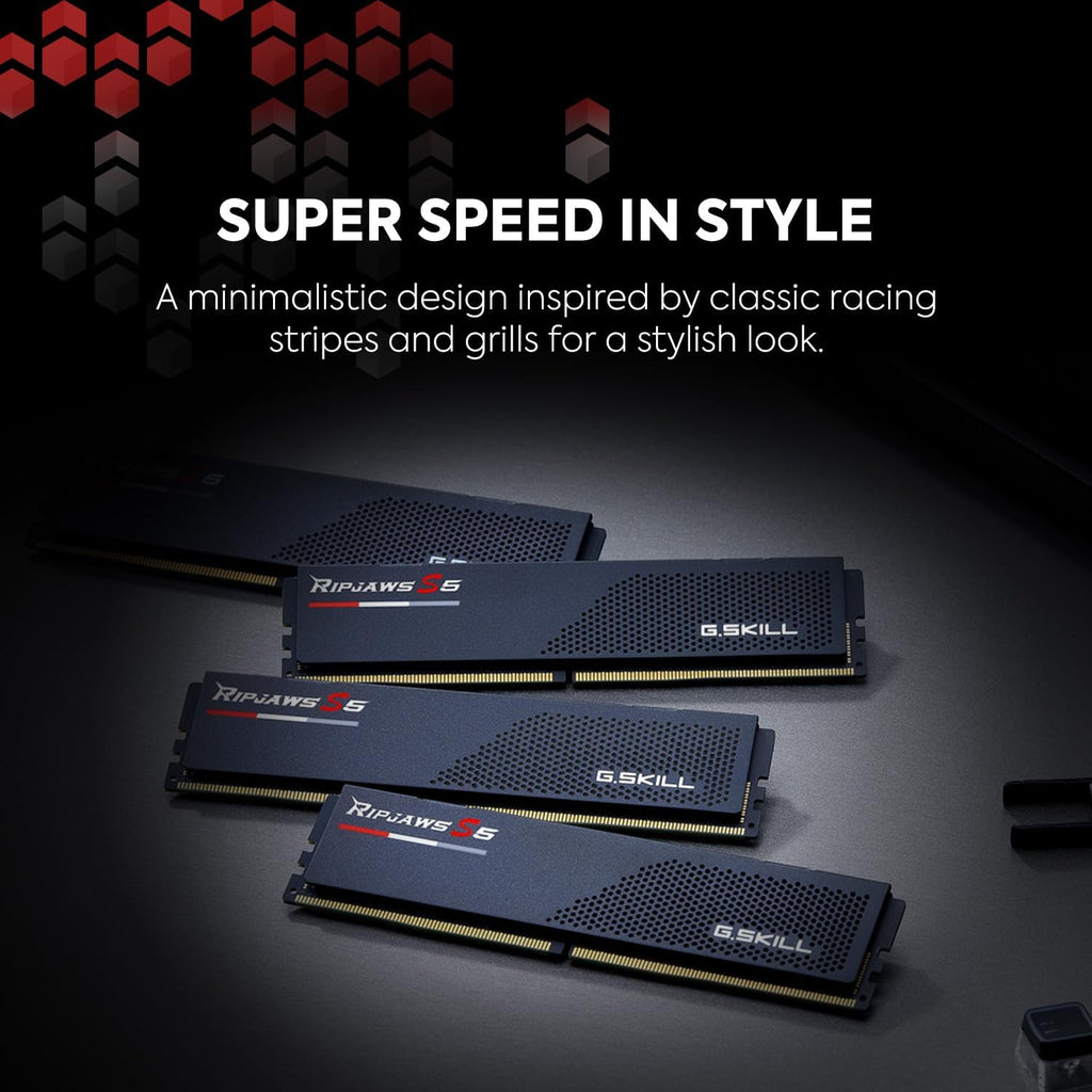 G.SKILL Ripjaws S5 DDR5 RAM 96GB (2x48GB) 6400MT/s CL32 Desktop Memory UDIMM - Matte Black F467876
