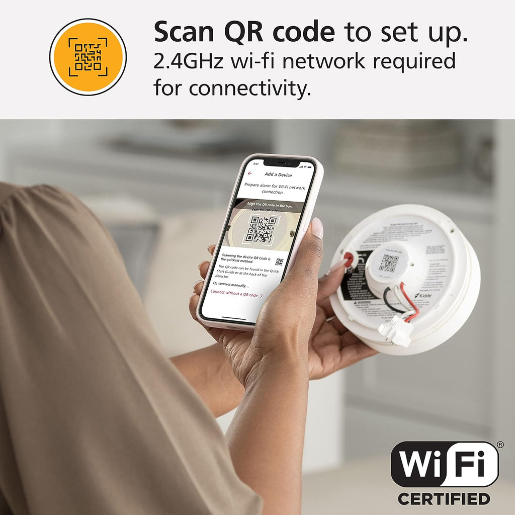 Kidde Smart Smoke Detector & Indoor Air Quality Monitor, WiFi, Hardwired W620