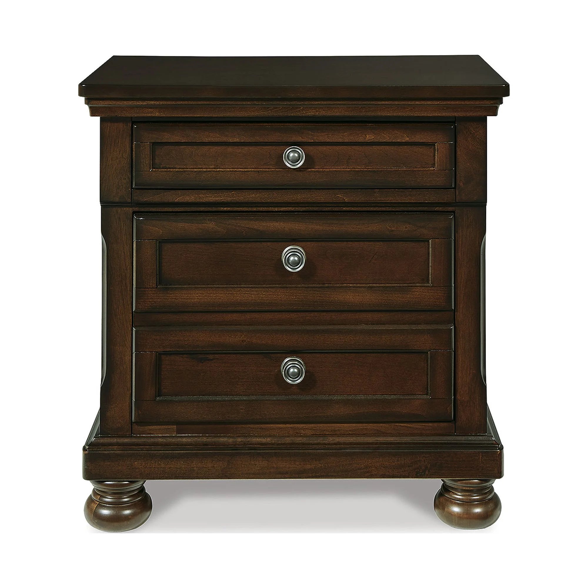 Signature Design by Ashley Porter 2 Drawer Nightstand, Dark Brown U39224