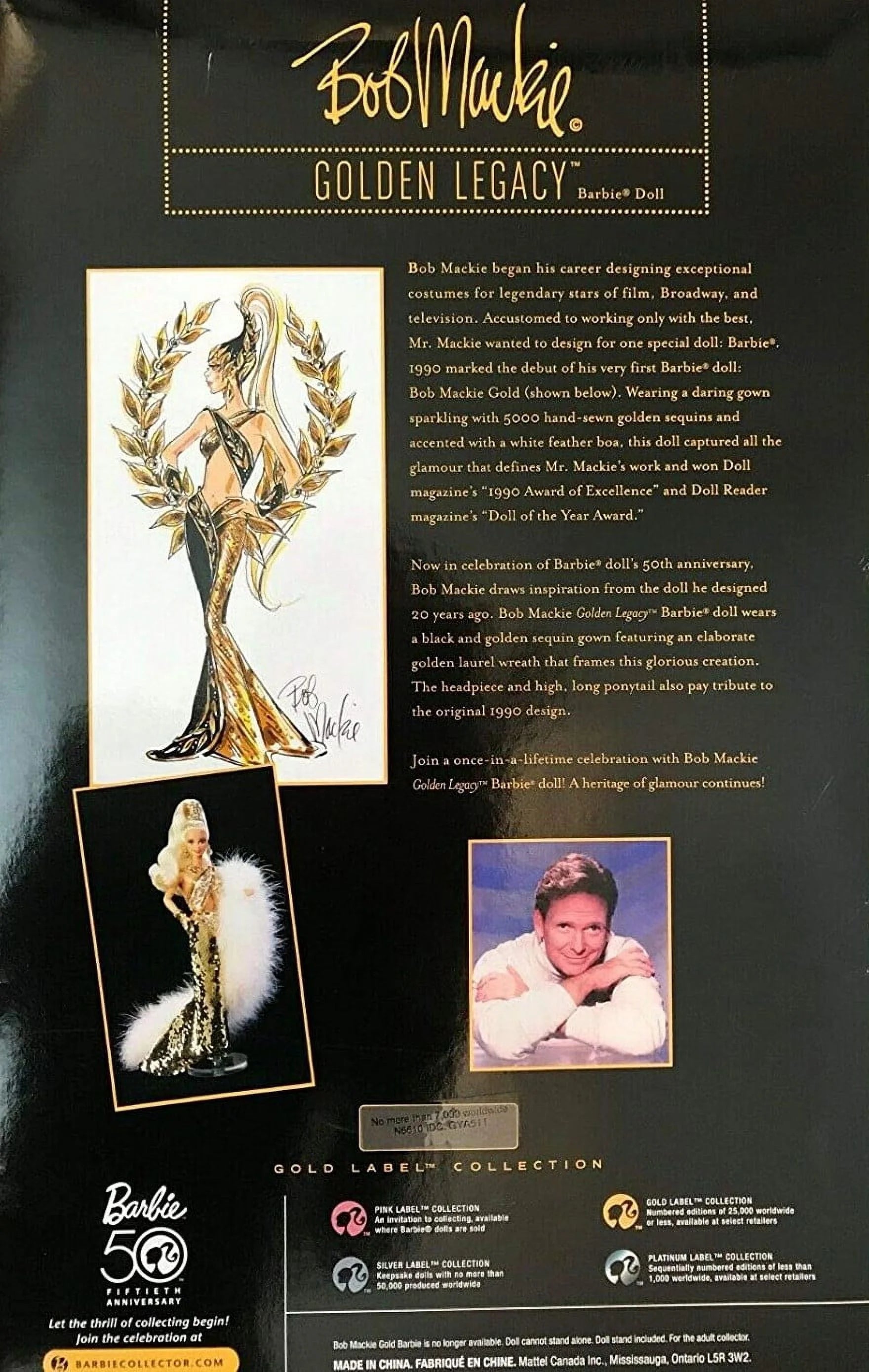 Golden Legacy Barbie Doll Bob Mackie Gold Label Limited Edition 2009 Mattel B414