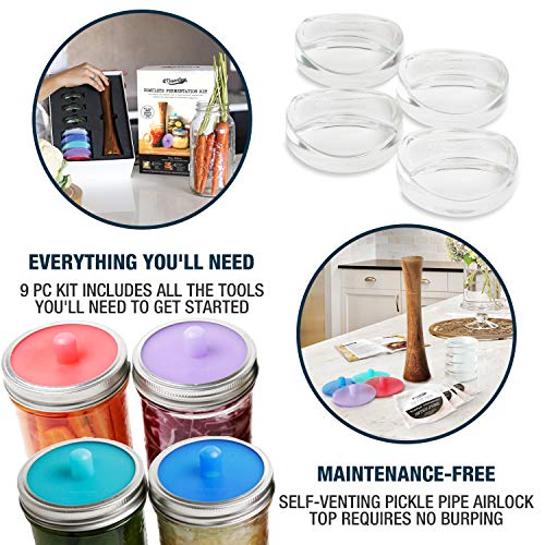 Masontops Fermentation Jar Starter Set with Mason Jar, Lids & Weight A10454