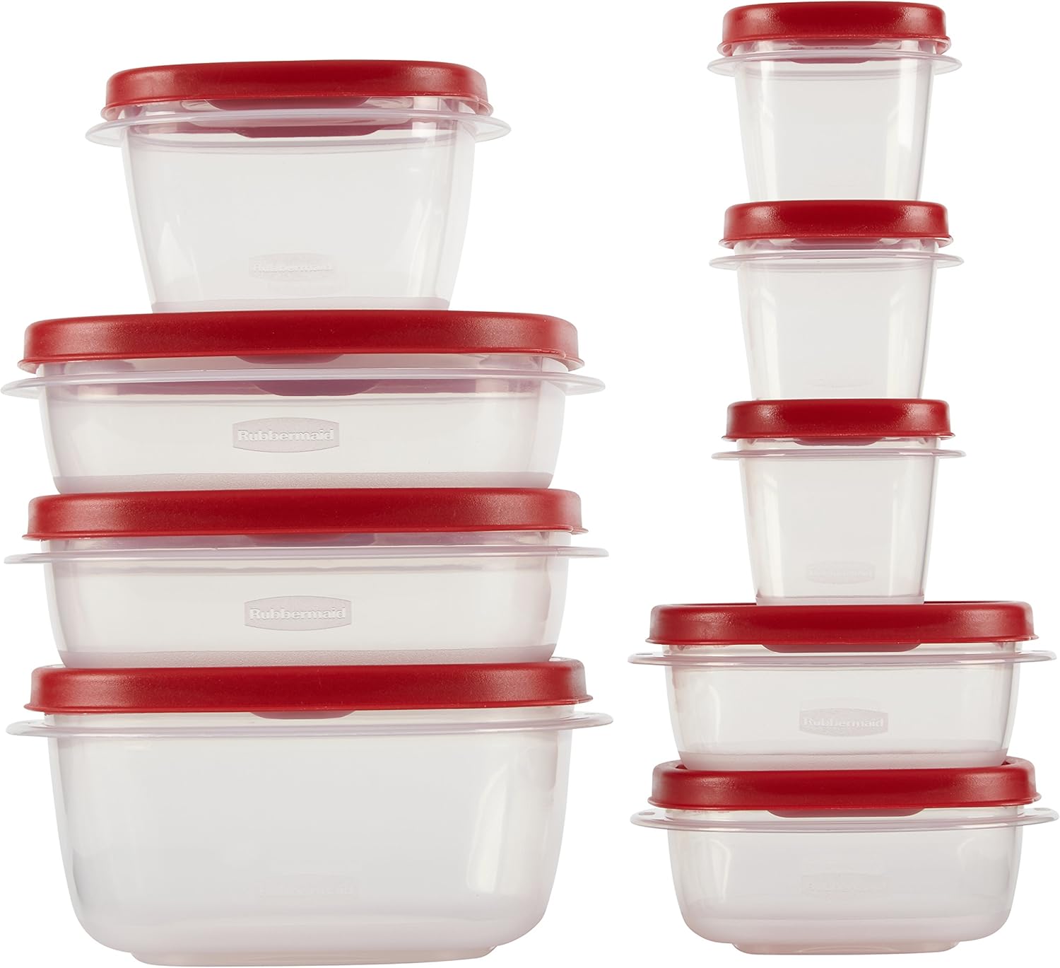 Rubbermaid Easy Find Lids Food Storage Containers, Racer Red, 18-Piece Set Z592577