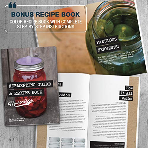 Masontops Fermentation Jar Starter Set with Mason Jar, Lids & Weight A10454