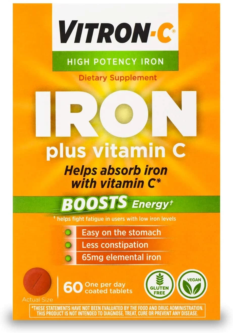 Vitron-C Coated Tablets, 60 Tablets (Pack of 4)
