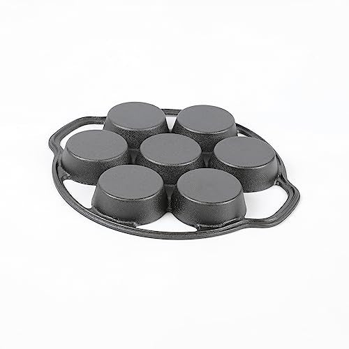 Cast Iron Fried Egg Pan with 7-Mold Design U761