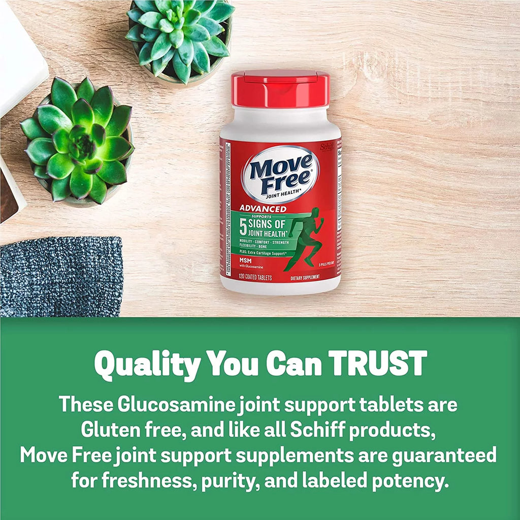 Advanced Glucosamine Chondroitin MSM Joint Support Supplement, Coated Tablets, 120ct E21972