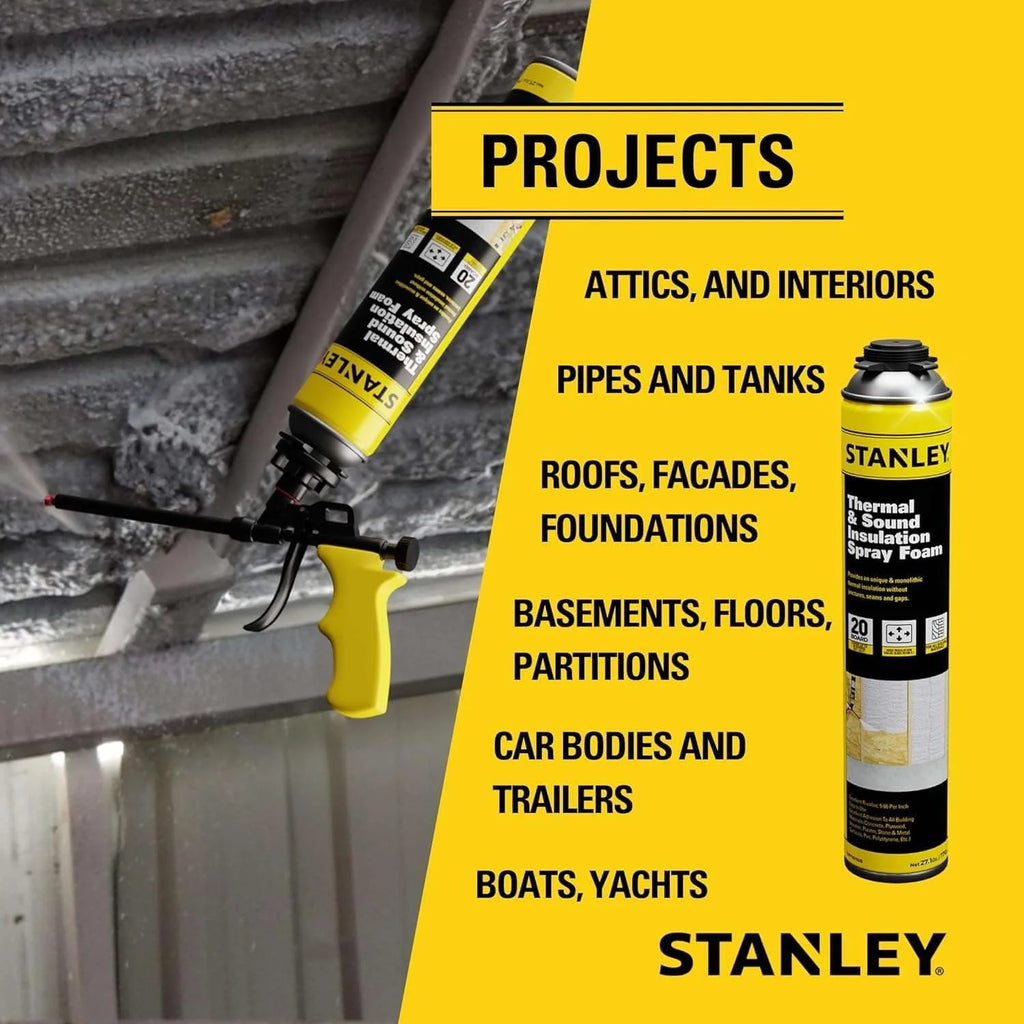 Stanley Supercoat Spray Foam Insulation Kit, Closed Cell, 480 Board Feet S383