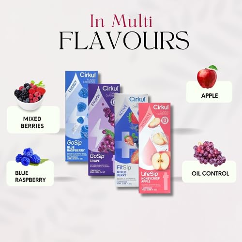 Cirkul Flavor Cartridges Refills Kit - Pack of 4 - Mixed Berry W4610