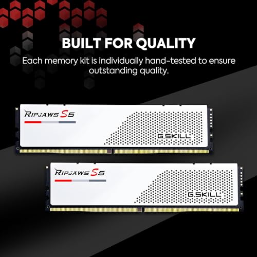 G.SKILL Ripjaws S5 DDR5 RAM 32GB (2x16GB) 6000MT/s CL36 Desktop Memory UDIMM Matte Black I501