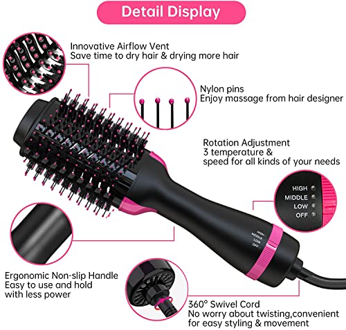 Hair Dryer Brush 2.0 One Step Volumizer with Negative Ion Anti-Frizz 60MM Oval Barrel H862019