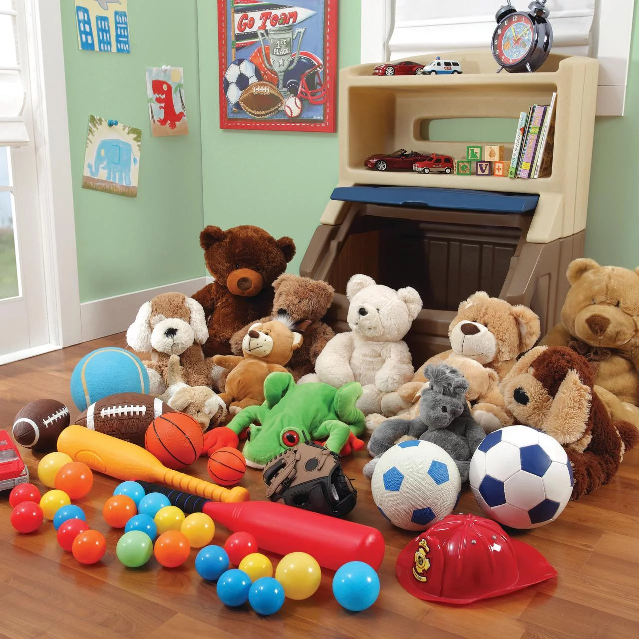 Step2 Lift & Hide Toddler Bookcase and Toy Storage, 38" Tall B28707