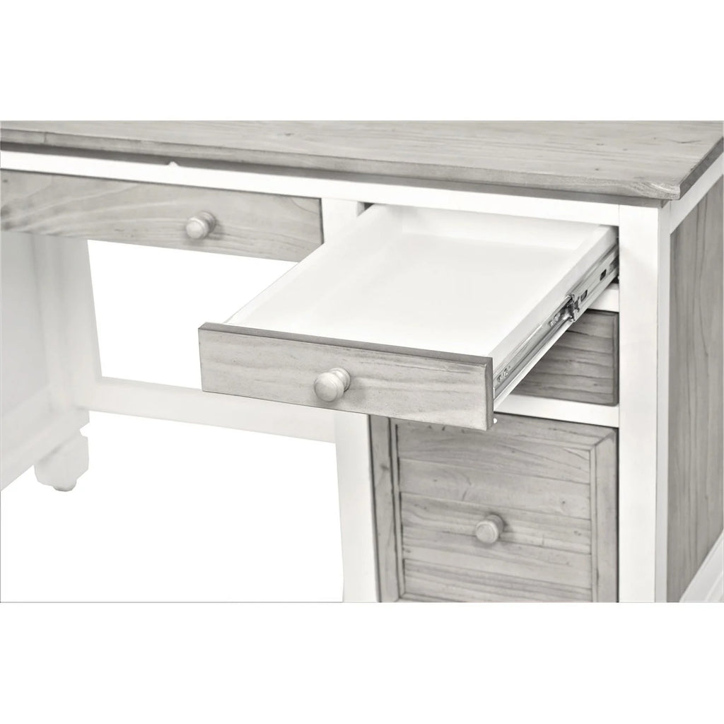 Sea Wind Florida Islamorada Wood Desk & Chair Set Gray/White O605