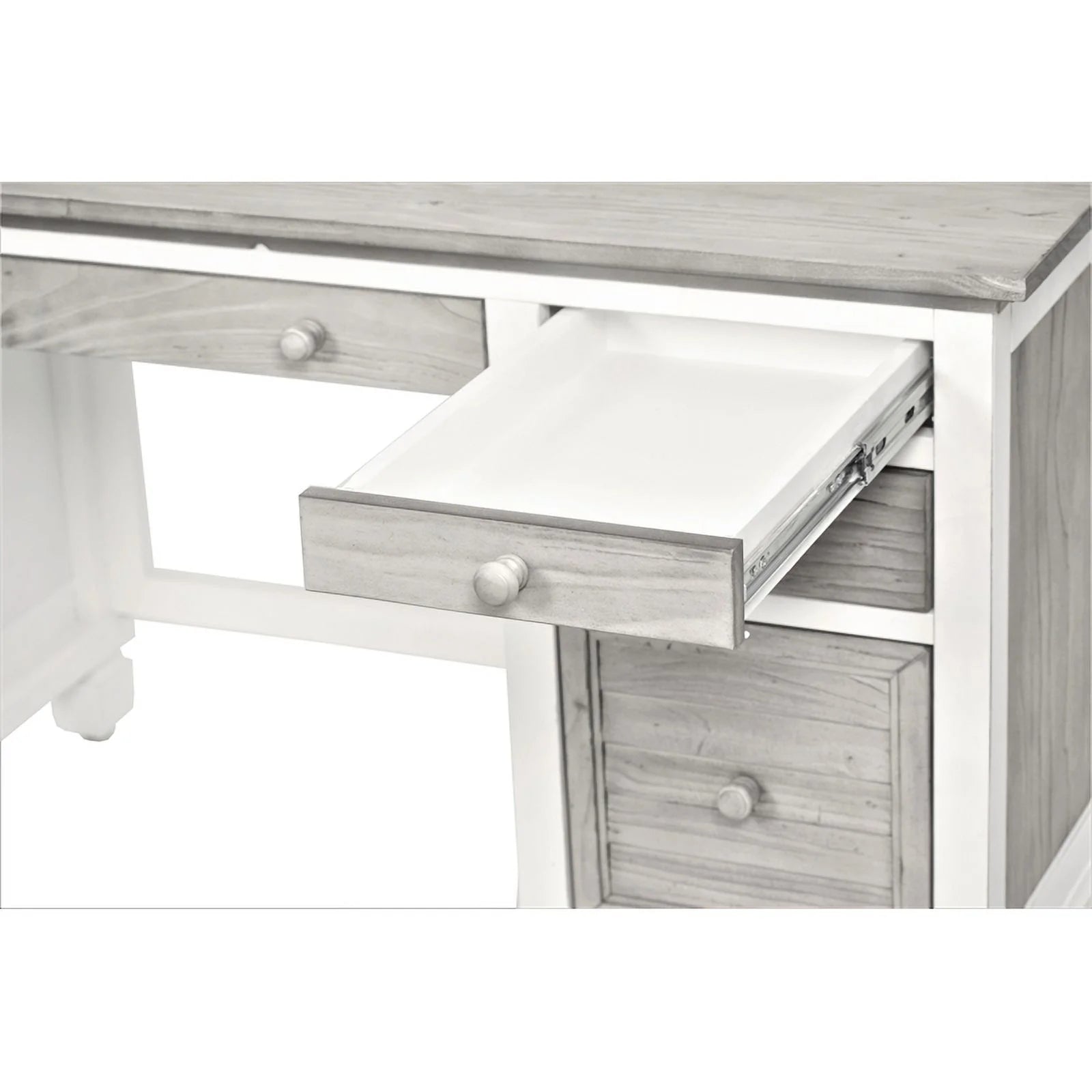 Sea Wind Florida Islamorada Wood Desk & Chair Set Gray/White O605