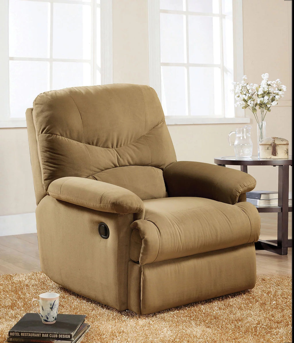 Acme Furniture Arcadia Recliner Light Brown Microfiber N484073
