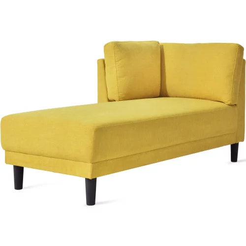 Yellow Chaise Lounge Chair with Arms for Living Room F7690