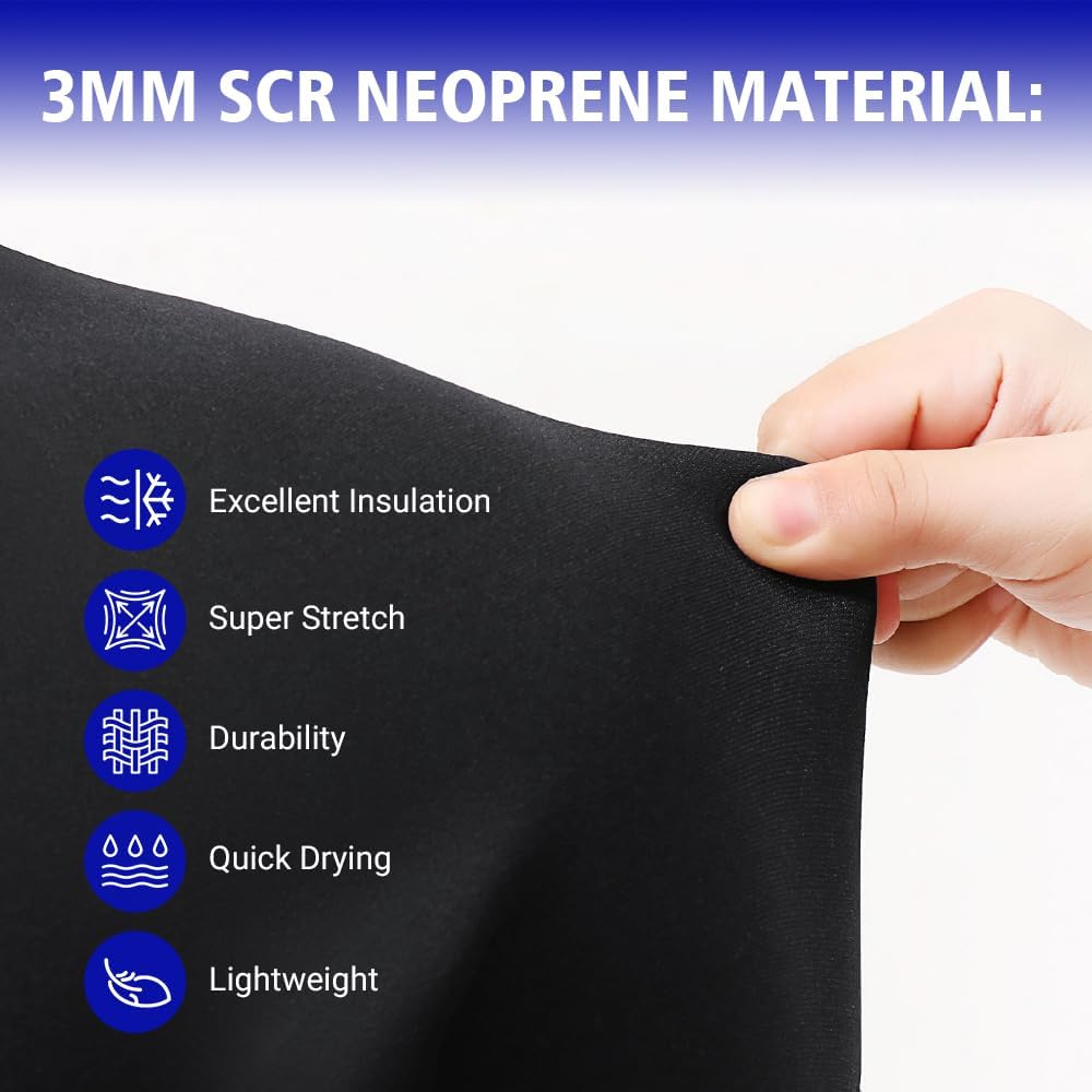 Men's 3mm Shorty Wetsuit Neoprene Dive Skin X94065