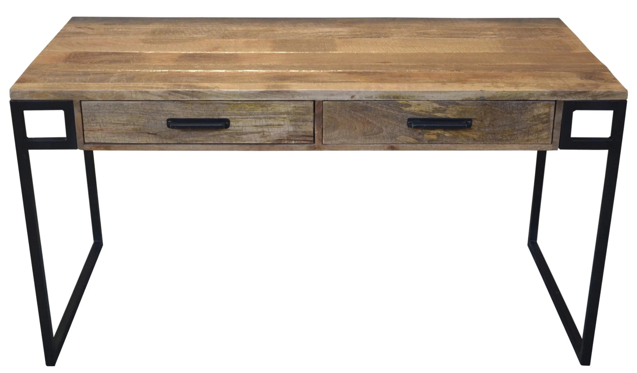 HomeRoots 60 in. Solid Wood Writing Desk with Two Drawers N713824
