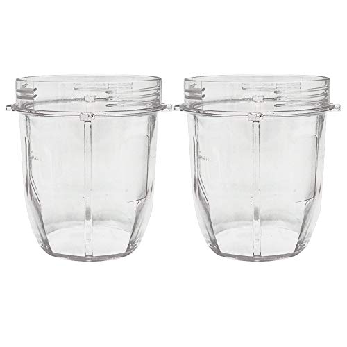 2pcs 18oz Replacement Jar Cup with Spout Lid for Nutri Ninja Blender Auto iQ L99513