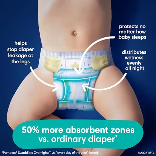Pampers Swaddlers Overnights Diapers Size 5, 88 Count I523