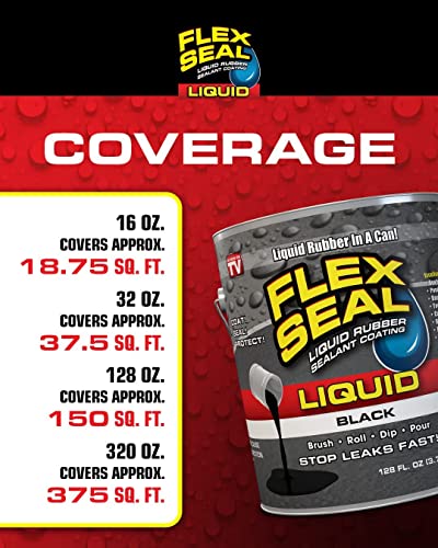 Flex Seal Liquid MAX 2.5 Gallon Black Liquid Rubber Coating Sealant P2732
