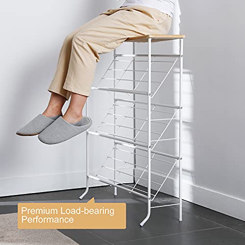 Narrow 4 Tier Metal Shoe Rack Storage for Entryway P178