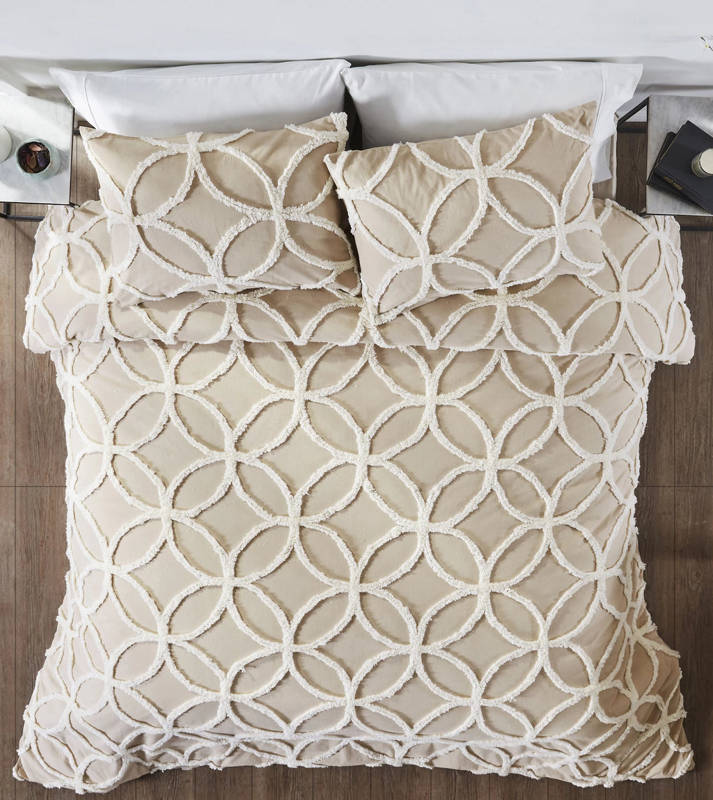 Better Trends Two Tone Cotton Tufted Chenille Comforter Set Q971516