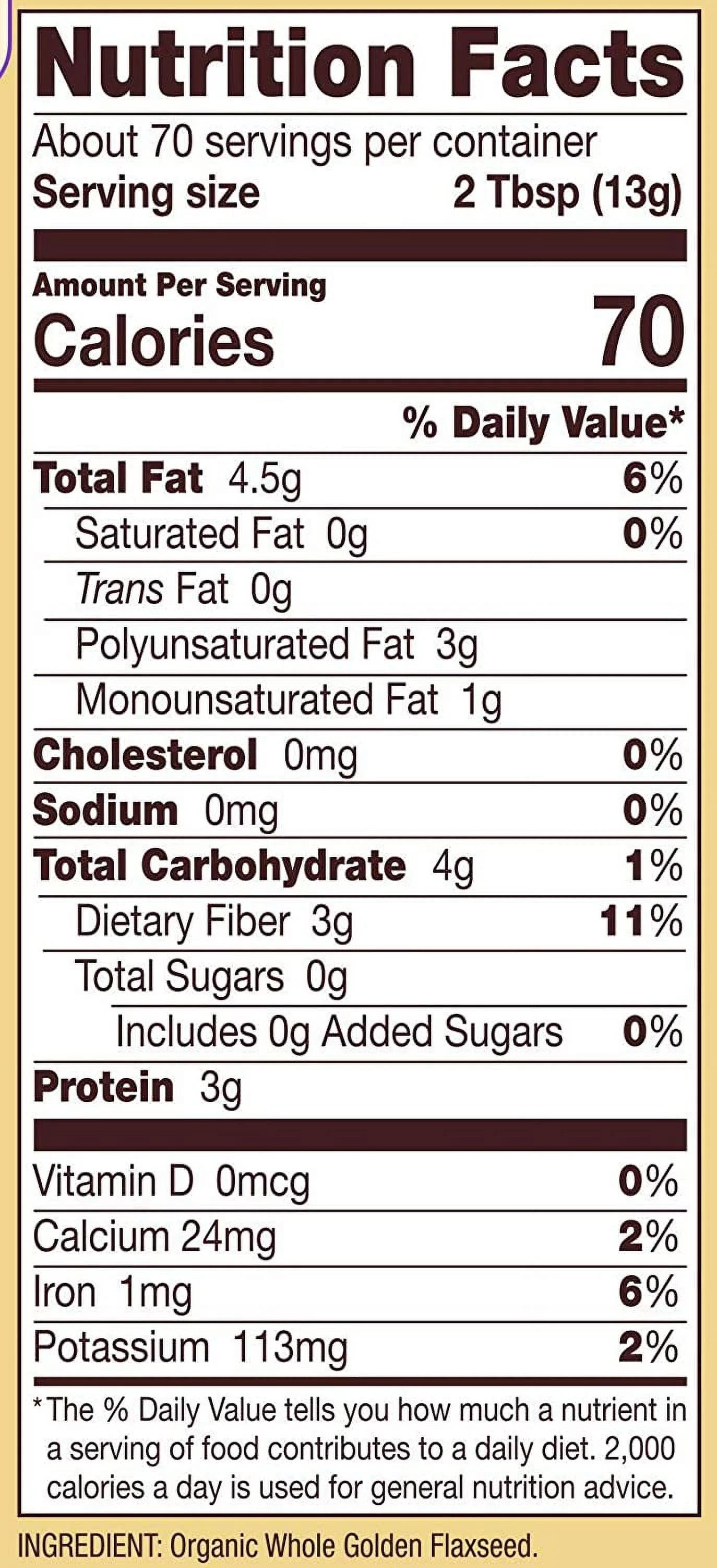 Bob's Red Mill Organic Golden Flaxseed Meal, 32 oz (Pack of 2) P96035