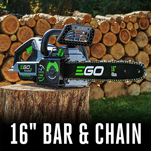 EGO Power+ 16-Inch 56-Volt Cordless Chainsaw Bundle with Bar Oil and Charger P606491