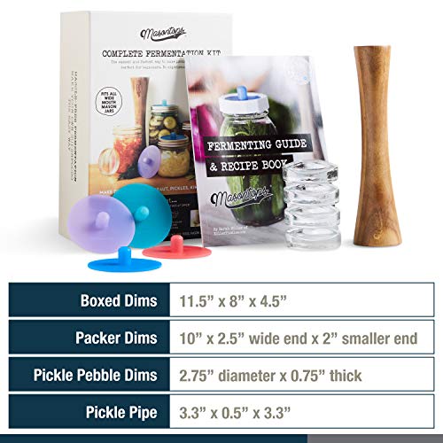 Masontops Fermentation Jar Starter Set with Mason Jar, Lids & Weight A10454