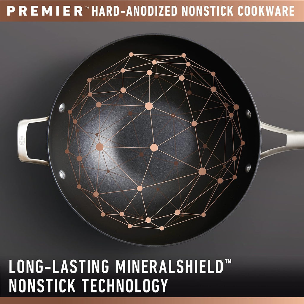 Calphalon Premier Hard-Anodized Nonstick 12-Inch Frying Pan with Lid B4243