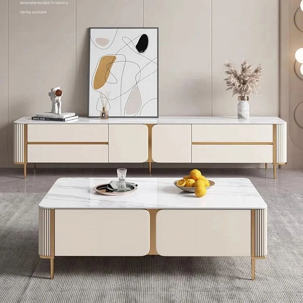 White TV Stand Display Cabinet Unit Modern Console Table U9290