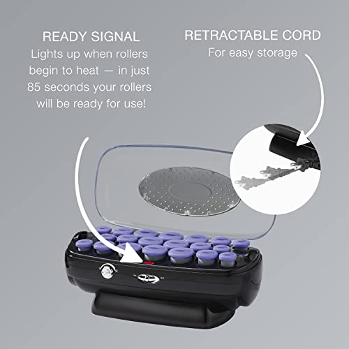 CONAIR INFINITIPRO Ceramic Flocked Hot Roller Set with 20 Rollers O407475