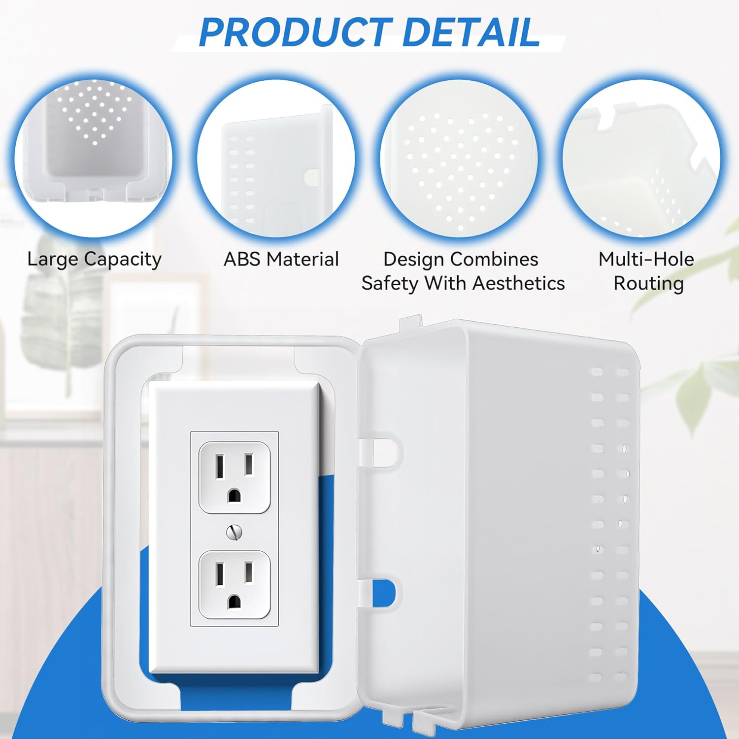 Feekoon 2Pack Extra Large Baby Proof Outlet Covers Box for Childproof F42032
