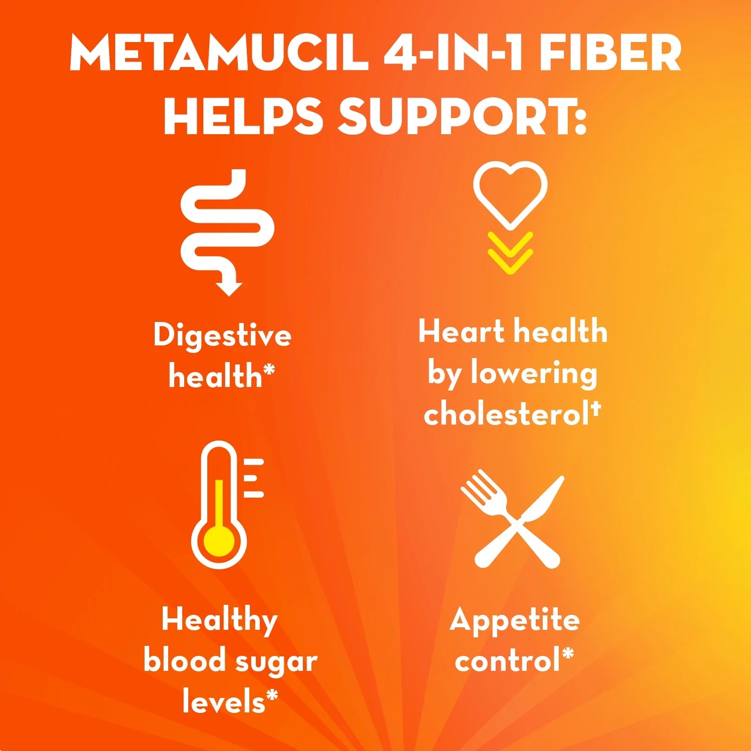 Metamucil On-the-Go 4-in-1 Fiber, 30 Packets V458