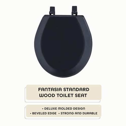 Fantasia by Achim Home Decor Standard Wood Toilet Seat, Tea Rose, 17 Inch R9373