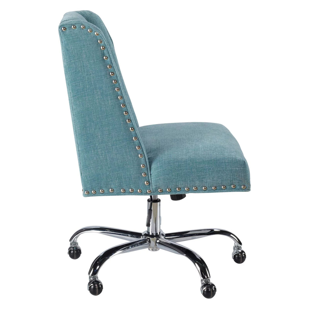 Linon Draper Executive Office Chair Chrome C356912