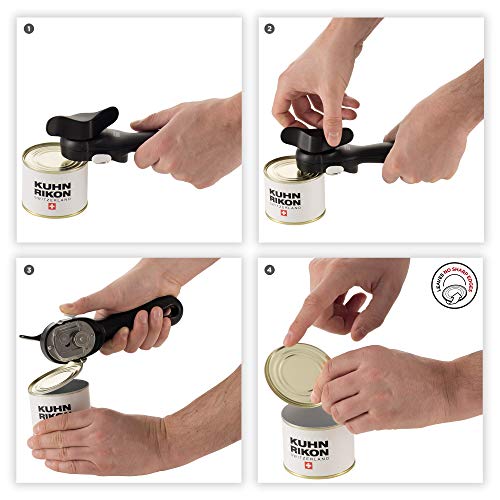 Kuhn Rikon Deluxe Auto Safety LidLifter Can Opener, Red and Silver U438