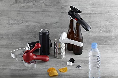 Kuhn Rikon Deluxe Auto Safety LidLifter Can Opener, Red and Silver U438