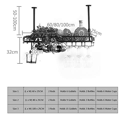 Wall Mounted Wine Rack with Stemware Holder - Black J4345