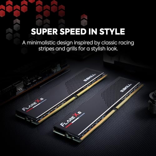 G.SKILL Flare X5 DDR5 RAM 32GB (2x16GB) 6000MT/s CL36 Desktop Memory UDIMM Matte Black P83984