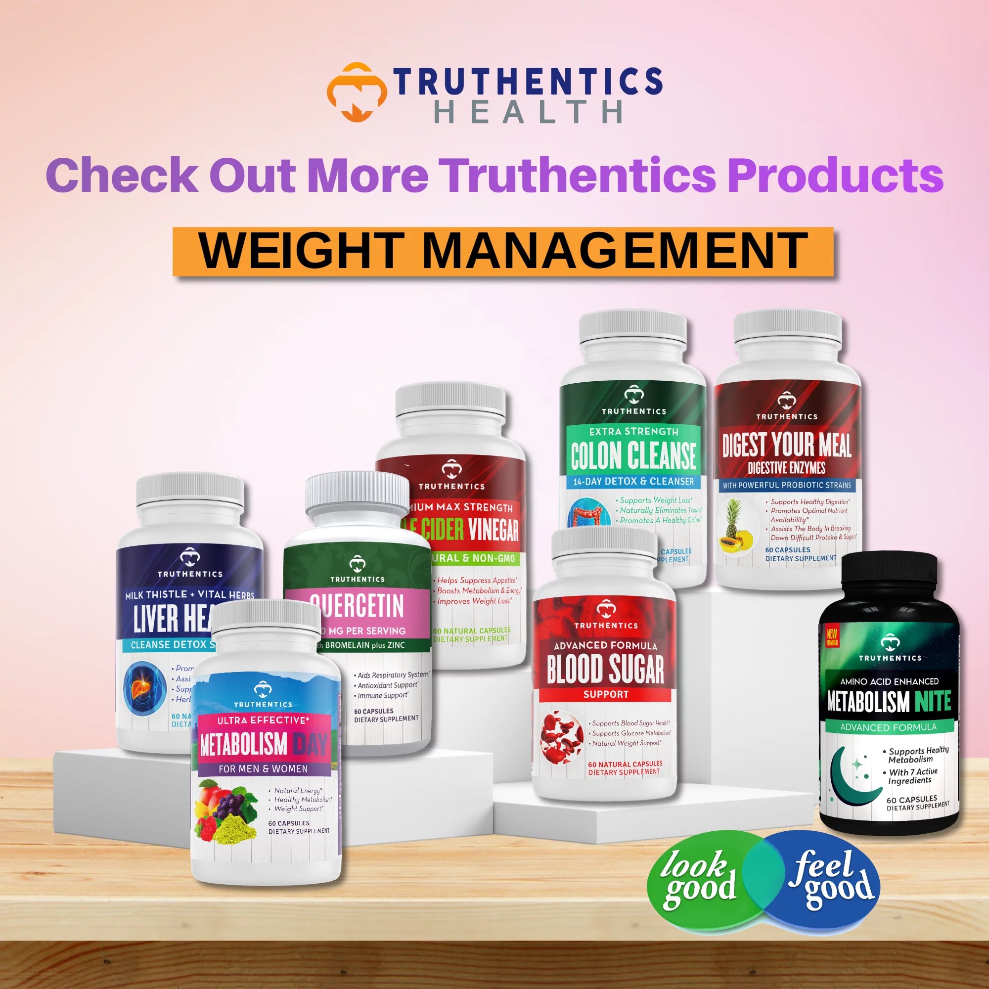 Truthentics Quercetin with Bromelain Zinc Supplement (2-Pack), 120 Capsules X224159