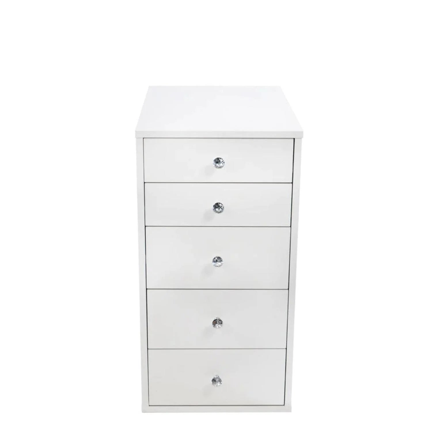 Impressions Vanity SlayStation 5-Drawer Makeup Vanity Storage Unit Bright White I9242