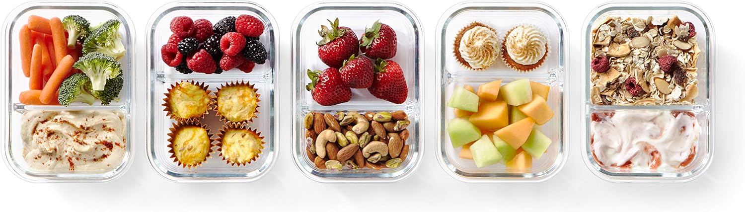 Pyrex Mealbox 10-Pc Bento Box Set, Divided Glass Food Storage Containers K741