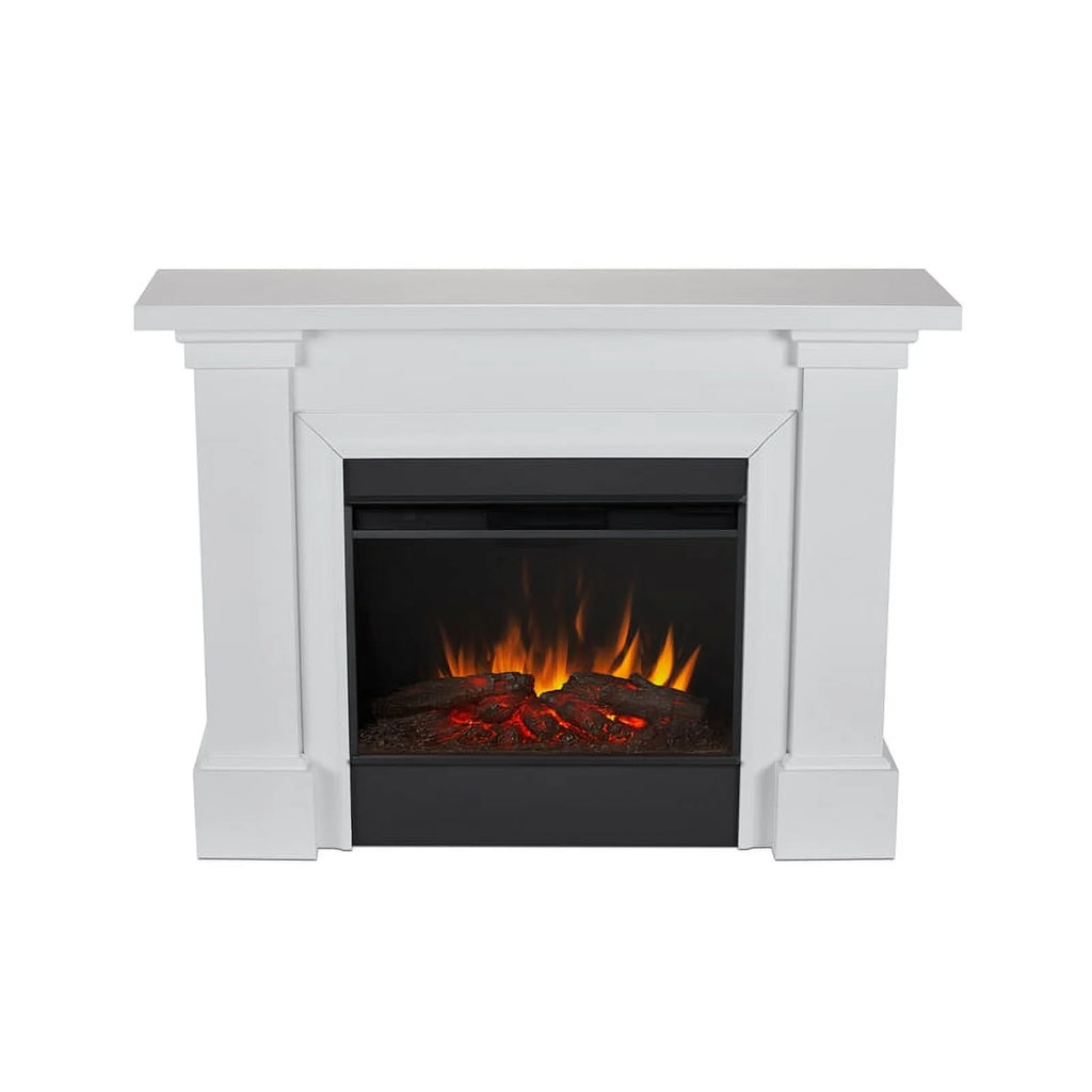 Real Flame Manus 64" Electric Fireplace in White V3538